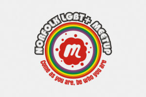 Norfolk LGBT+ Meetup logo.