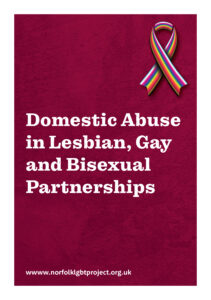 Cover for Domestic Abuse in Lesbian, Gay and Bisexual Partnerships booklet